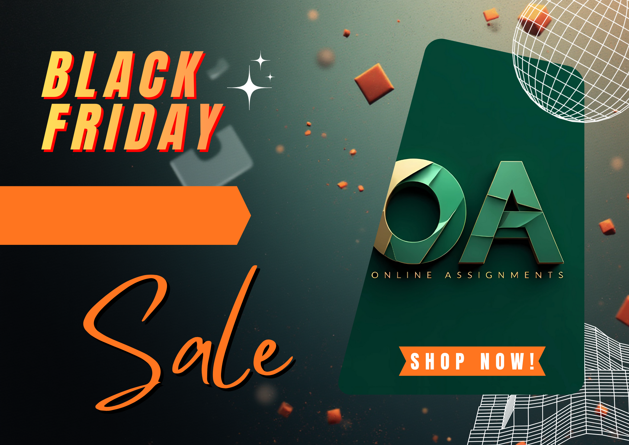 Home red and white minimalist black friday sale flyer